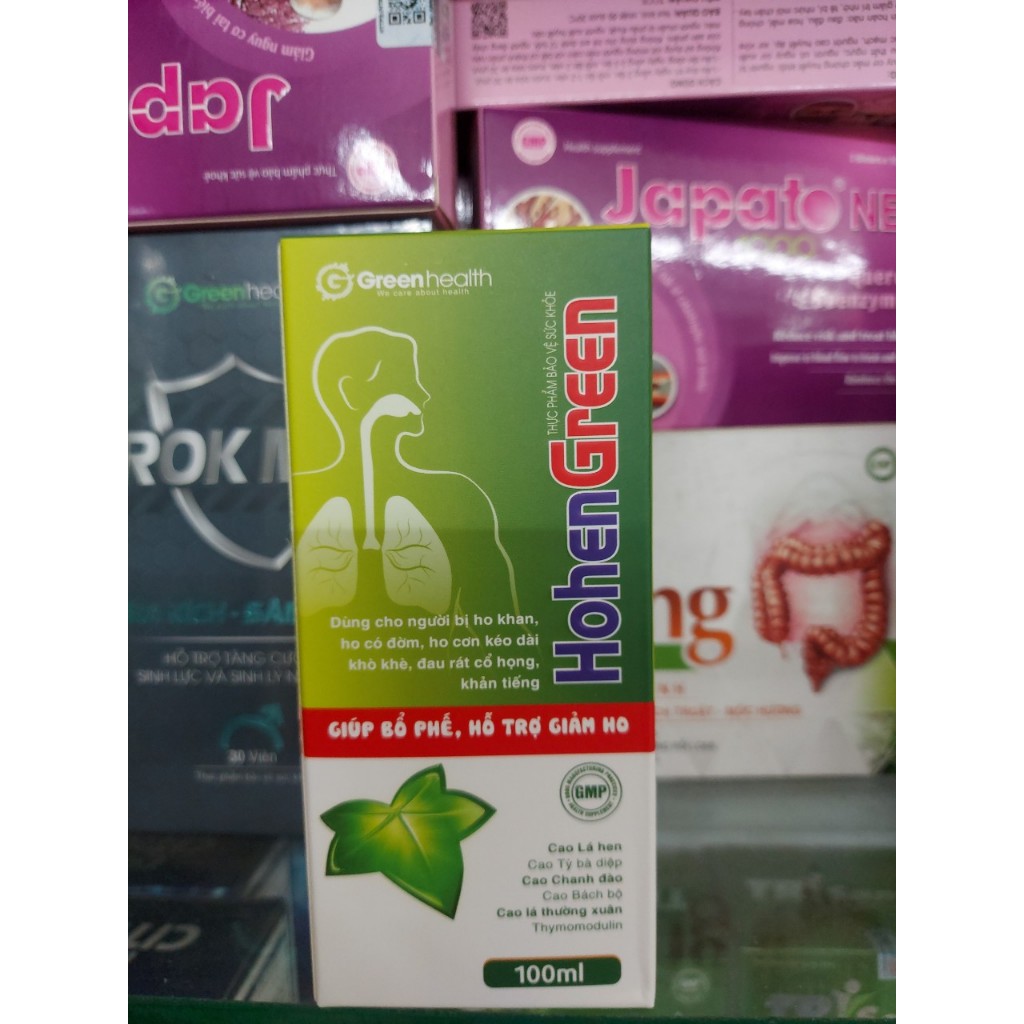 Hohen Green (ho hen green) xanh lá 100ml Giúp Bổ Phế Hỗ Trợ Giảm Ho