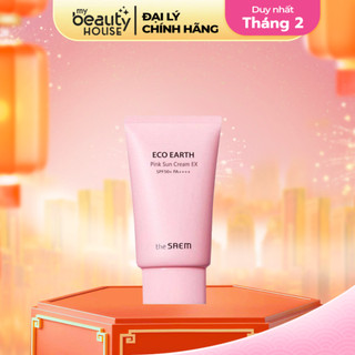 Kem chống nắng giúp da sáng hồng tự nhiên The Saem Eco Earth Power Pink Sun Cream SPF50+/PA++++ 50ML