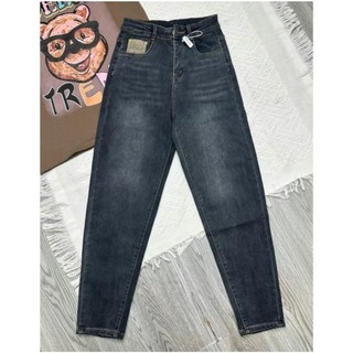   BIGSIZE80KG  7030 Quần Jean Baggy Nữ Co Giãn Cạp Cao Thêu Túi,quần bò nữ tạo kiểu dáng ôm tôn dáng 