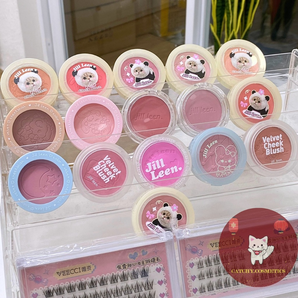 [JILL LEEN] Phấn Má Hồng Đơn Sắc JILL LEEN Too Cute Hoạ Tiết Mèo Ú Xinh Xắn | BigBuy360 - bigbuy360.vn