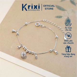 Lắc chân bạc 925 Krixi Silver, vòng chân bạc những chiếc chuông nhỏ bé xinh 7LC01