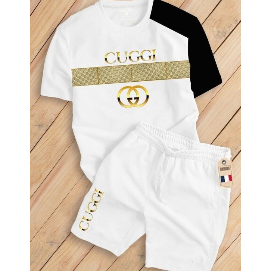 Bộ Quần Áo Mùa Hè GuCi - Bộ Cộc Nam TOMMY Denim Phong Cách Boy Phố Chất Cotton Cực Chất