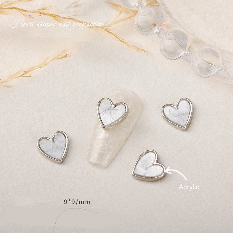 Set 10 Charm Tim Trang Trí Móng