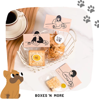 Túi đựng bánh KOREAN GIRL kèm thẻ giấy xinh xắn, túi đựng bánh quy, túi đựng kẹo, túi đựng bánh sò
