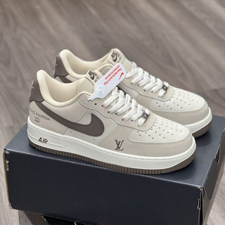 Giày af1 vệt nâu, giày af1 vệt nâu cổ thấp bản classic đủ 2 màu hót full box bill