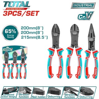 Bộ 3 kềm răng,cắt,nhọn trợ lực đa năng cao cấp , Tiết kiệt 65% so với kềm thường, Chất liệu thép Cr-V Total