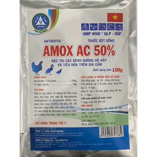 Amox ac 50% / amox 50%/ mebipha. chuyên hô hấp tiêu hoá trên gia súc gia cầm