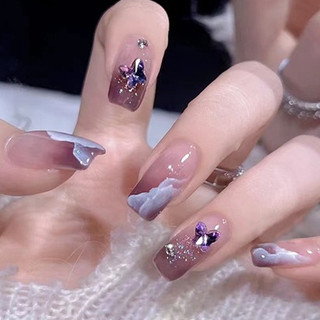 Móng Giả Đính Đá ❤️ Freeship ❤️ Set 24 Móng Tay Giả Kèm Keo Dán Móng | Z491