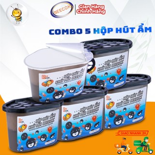 Combo 5 Hộp Hút Ẩm Đa Năng Beecok Giúp Chống Ẩm Mốc Và Khử Mùi Cho Tủ Quần Áo, Tủ Giày - Hộp 230ram