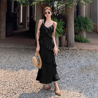Đầm maxi phối bèo thiểu thư hot trend ( kèm ảnh thật )