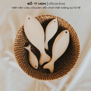 Bộ cá gỗ 3d, cá gỗ tô màu, mô hình cá gỗ handmade trang trí