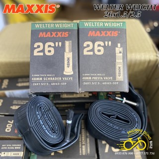 Ruột xe đạp siêu nhẹ maxxis 26x1.5-2.5 van pháp - van xe đạp