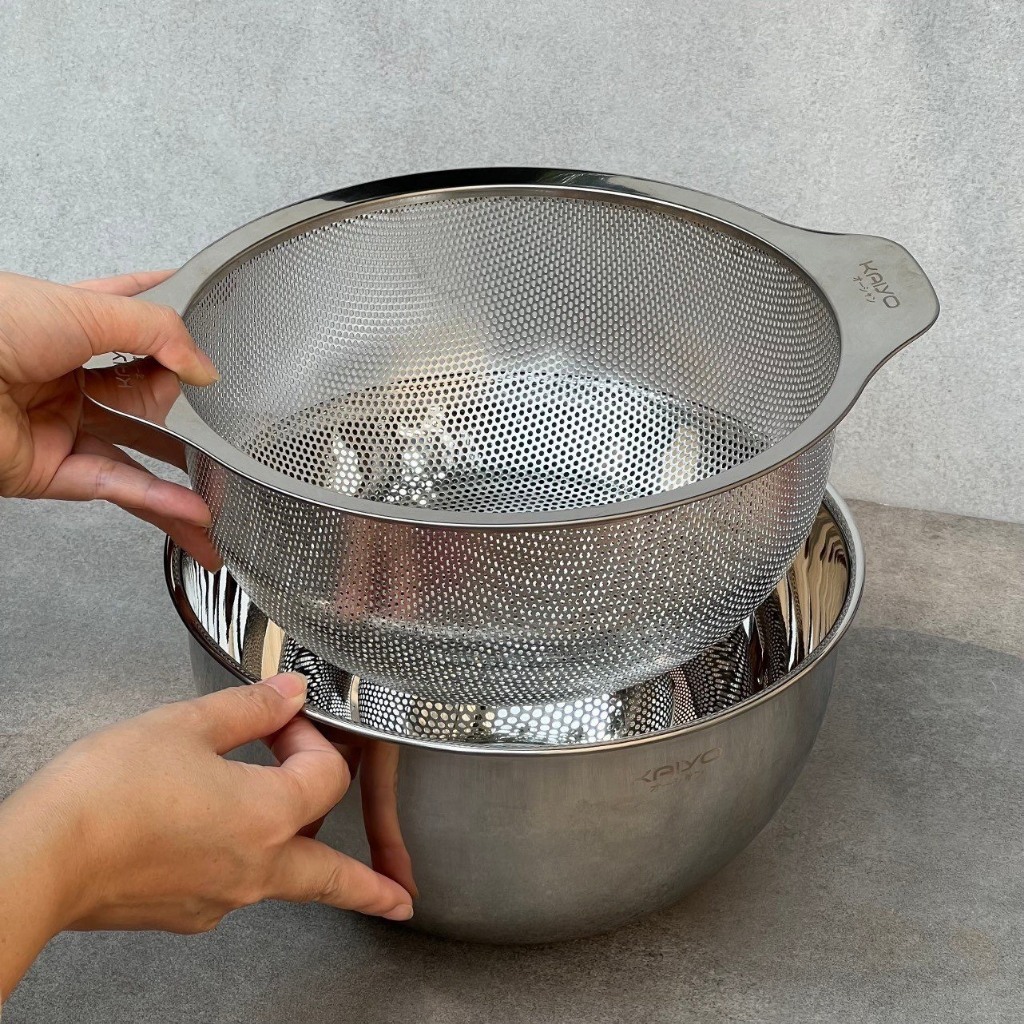 Bộ Tô Trộn Và Rổ Inox Kaiyo - Chính hãng