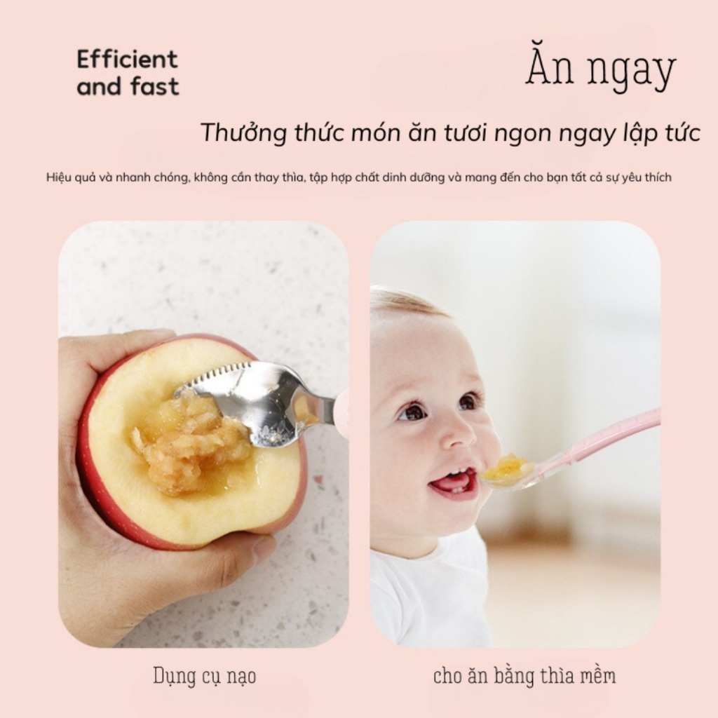 Thìa nạo hoa quả 2 đầu tiện lợi dành cho bé