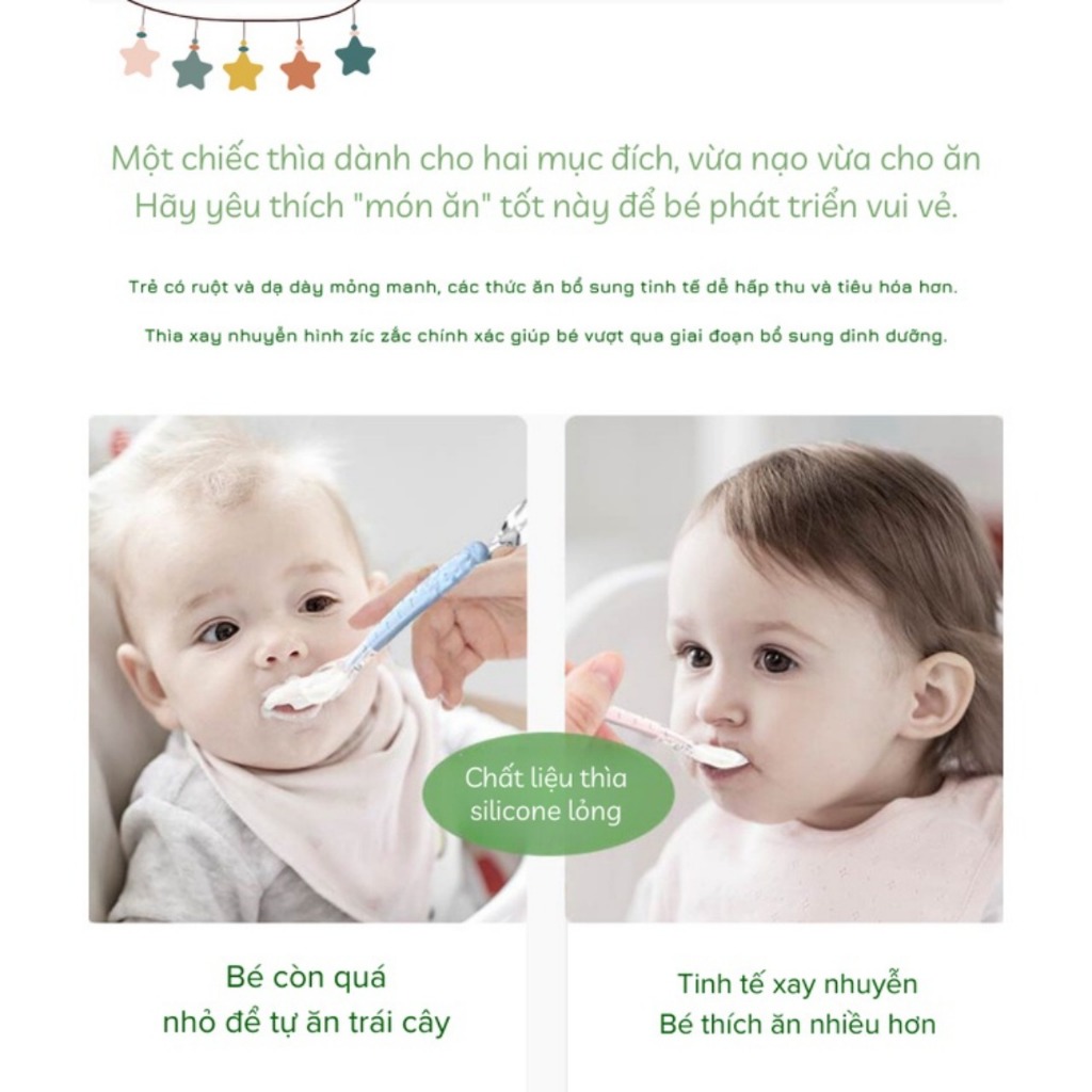 Thìa nạo hoa quả 2 đầu tiện lợi dành cho bé