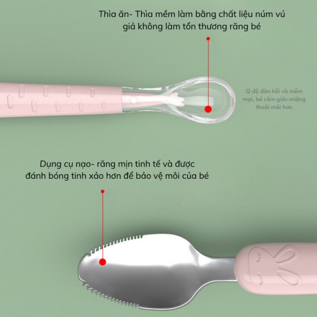 Thìa nạo hoa quả 2 đầu tiện lợi dành cho bé