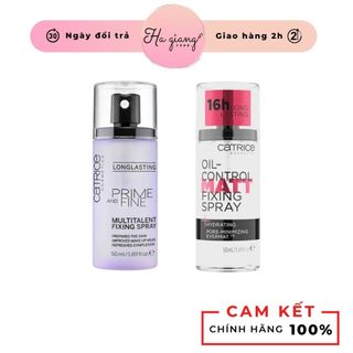 Xịt Khoá Nền Kiềm Dầu Giữ Lớp Makeup CATRICE Prime And Fine Multitalent / Oil-Control Matt Fixing Spray 50ml