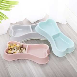 Bát Ăn Đôi Hình Xương Đựng Thức Ăn Nước Uống Cho Chó Mèo - Bát Ăn Chó Mèo | Muchinshop
