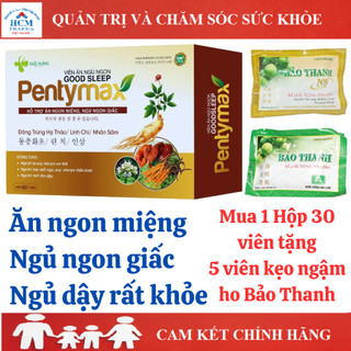 Viên ăn ngủ ngon Good Sleep Pentymax, ngủ ngon dưỡng tâm an thần, giảm suy nhược cơ thể HCM PHARMA Hộp 30 viên DHG13