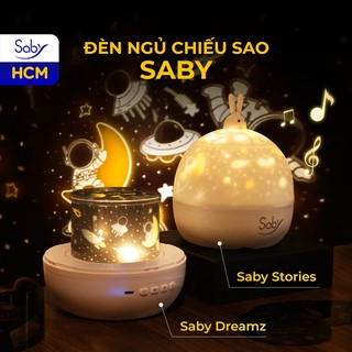 Đèn phi hành gia chiếu sao Saby phát nhạc loa bluetooth đèn chiếu trần 3D pin sạc, BH 12 tháng