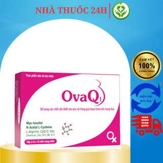 OvaQ1 bổ trứng tăng khả năng thụ thai đậu thai tặng que thử rụng trứng điều kinh niêm mạc đẹp tpbvsk - nhật đức