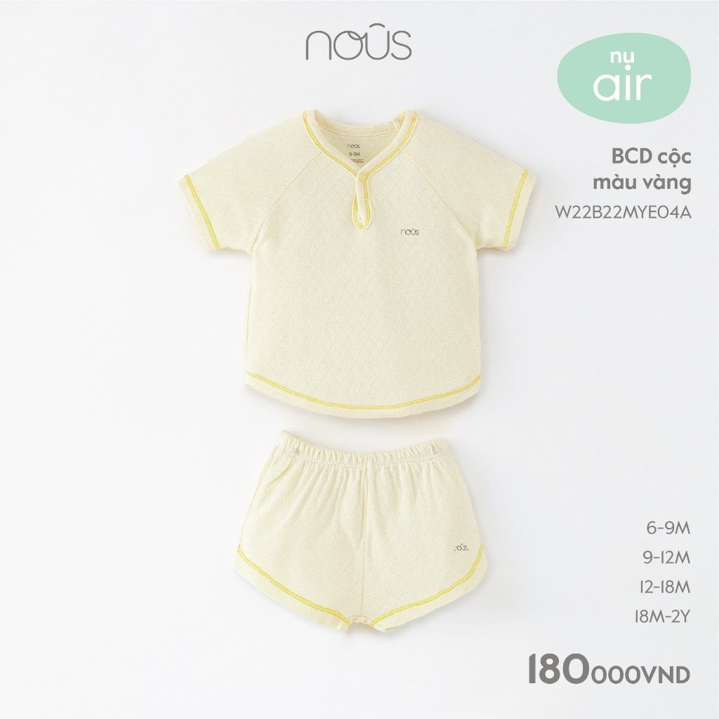 Bộ quần áo trẻ em nous cài vai cộc đủ màu Nu Petit, Nu Doux NO.1357 - Nous Bình Dương - SPE0281