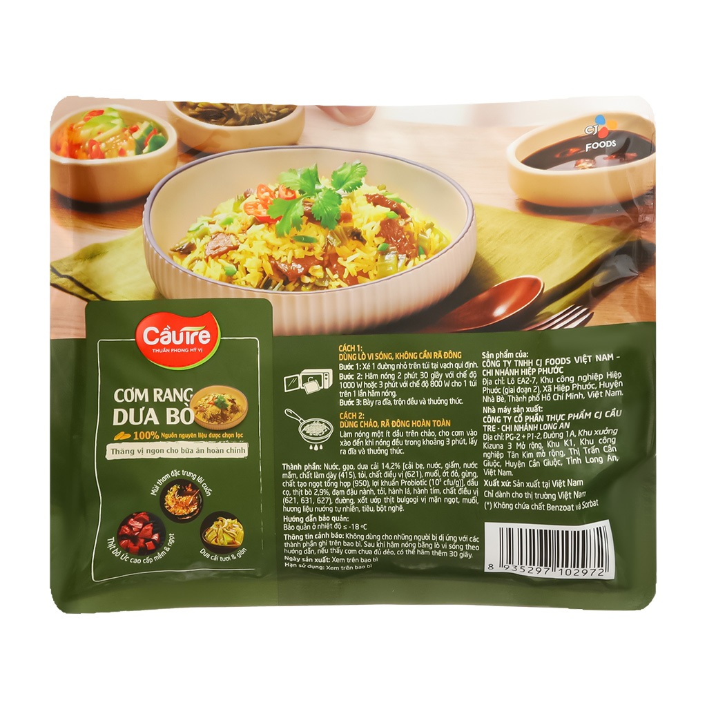 Cơm rang dưa bò Cầu Tre gói 210g [HN giao hàng hoả tốc] - Ảnh 3