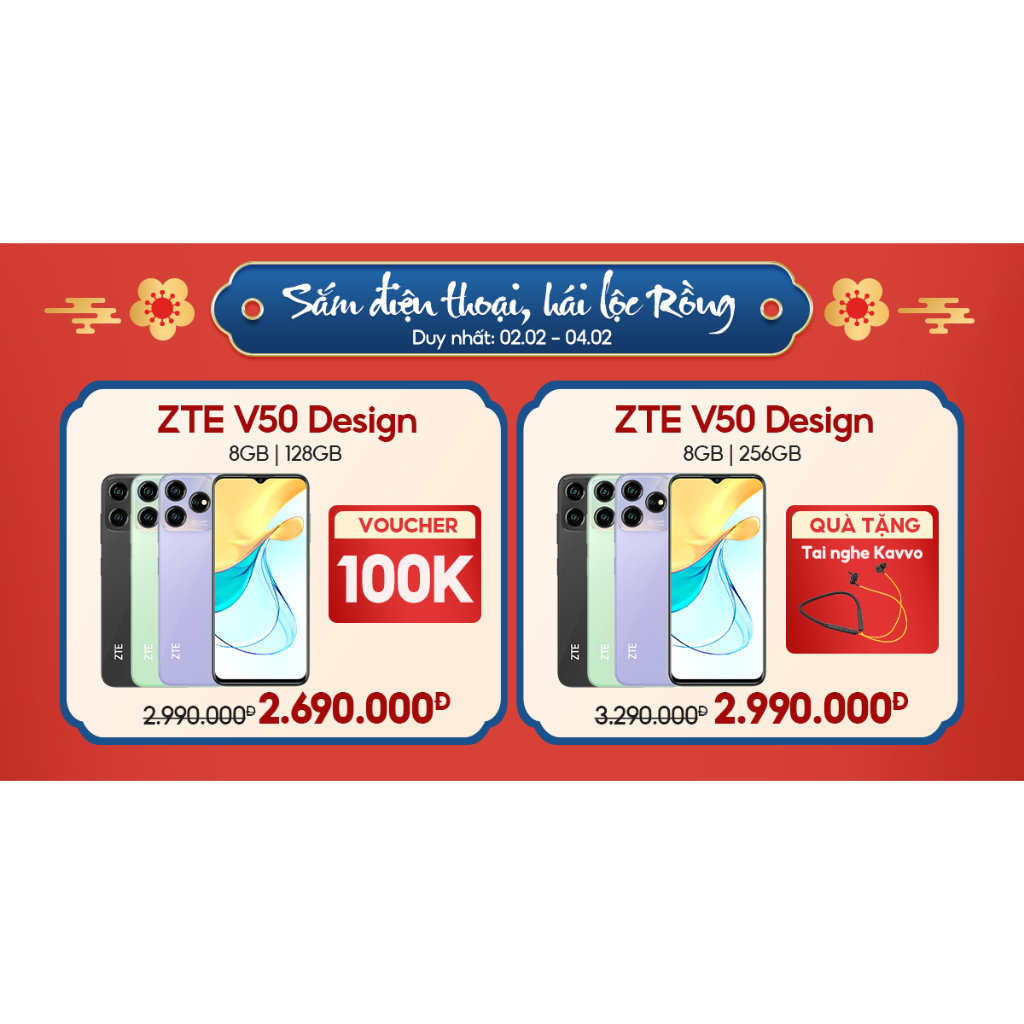 Điện Thoại ZTE Blade V50 Design | 16GB/128GB | 6.6'' Full HD+ | Octa Core 1.6GHZ | 5000mAh