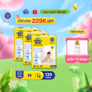 [HỎA TỐC] Combo 3 Tã dán UniDry Siêu khô thoáng gói Jumbo mới size S54/M46/L40/XL38