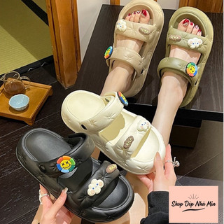 Dép Sandal Nữ Đế Mềm Chống Trượt Tặng Kèm Sticker Cute