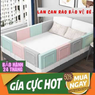 Lan can hàng rào giường bảo vệ an toàn cho bé, túi mềm mới