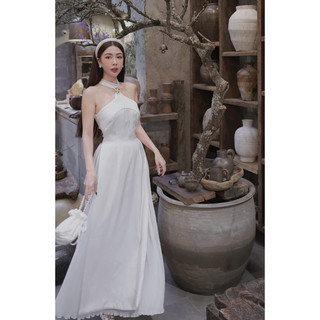 Set áo dài yếm cổ đính đá cao cấp 𝐀𝐒𝐇𝐘𝐋𝐄𝐘