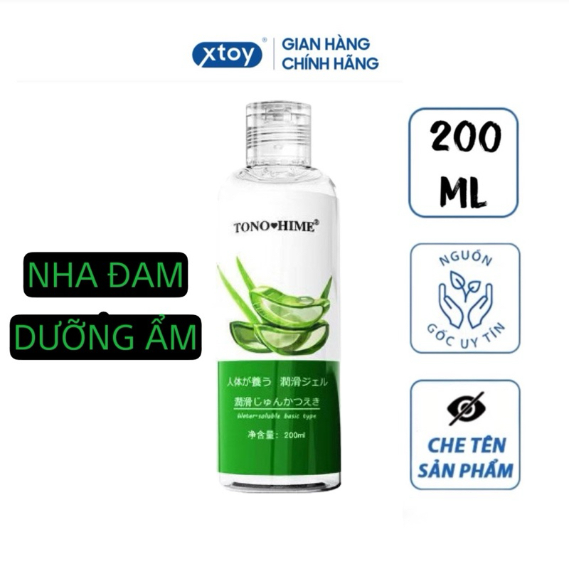 Gel bôi trơn TONO HIME, nha đam, dưỡng ẩm, nuôi dưỡng gel gốc nước,gel massage, 200ml
