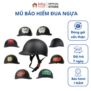 Mũ bảo hiểm lưỡi trai nửa đầu Đua Ngựa nhẹ nhàng thời trang đi trong phố nón bảo hiểm 1/2