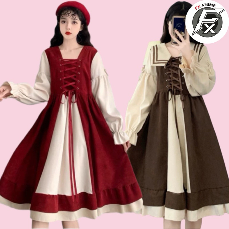 [SẴN KỊP TẾT] Váy Lolita , Đầm Babydoll (Kèm Cổ Áo Rời) phong cách Nhật Bản HÀNG LOẠI 1 Fxshop