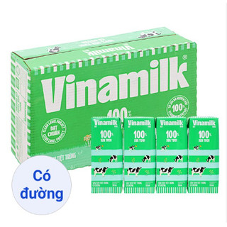 Sữa tươi tiệt trùng vinamilk dây 4hộp x 110ml - có đường / ít đường