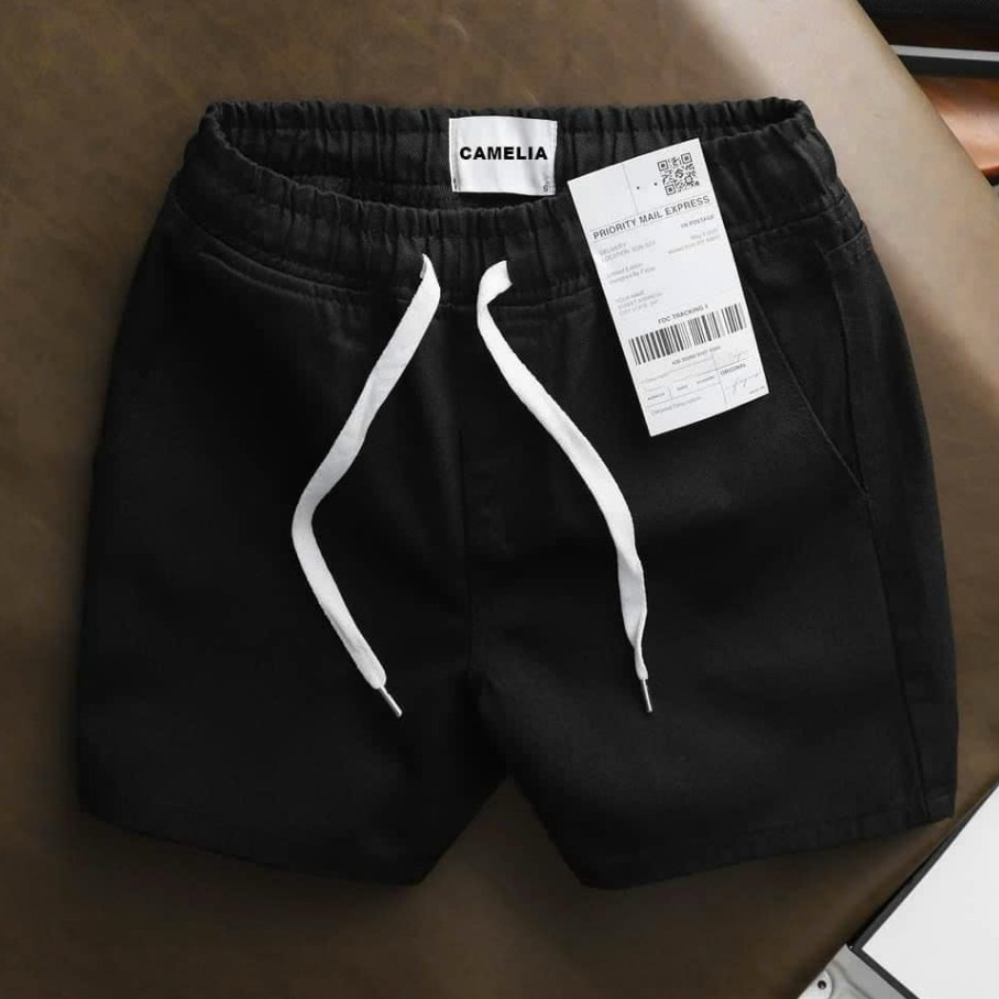 Quần Short Jean Túi Hộp Unisex Nam Nữ Lưng Chun Co Giãn | BigBuy360 - bigbuy360.vn