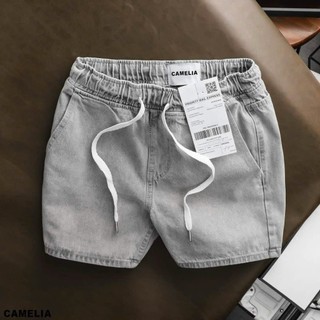 Quần Short Jean Trơn Form Trên Gối Basic