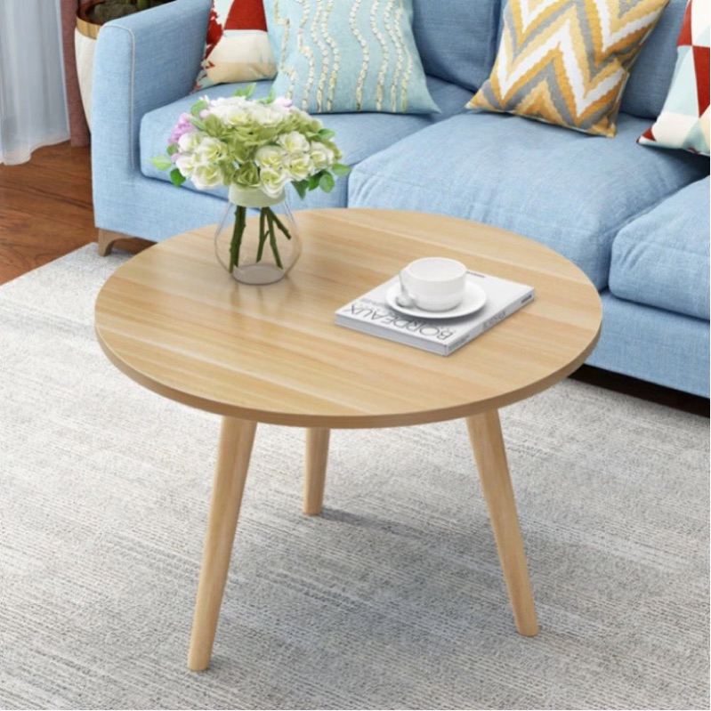 Bàn trà sofa tròn ngồi bệt mini kích thước 40x40x30 phong cách vintage dùng làm bàn decor phòng ngủ siêu xinh cute | BigBuy360 - bigbuy360.vn