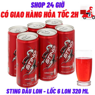 Sting dâu 1 lốc 6 lon - shop 24 giờ