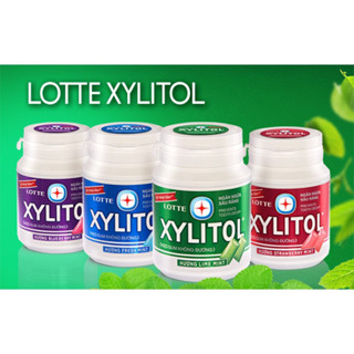 Kẹo cao su Xylitol Lotte (kẹo gum không đường) lọ 58g đủ vị