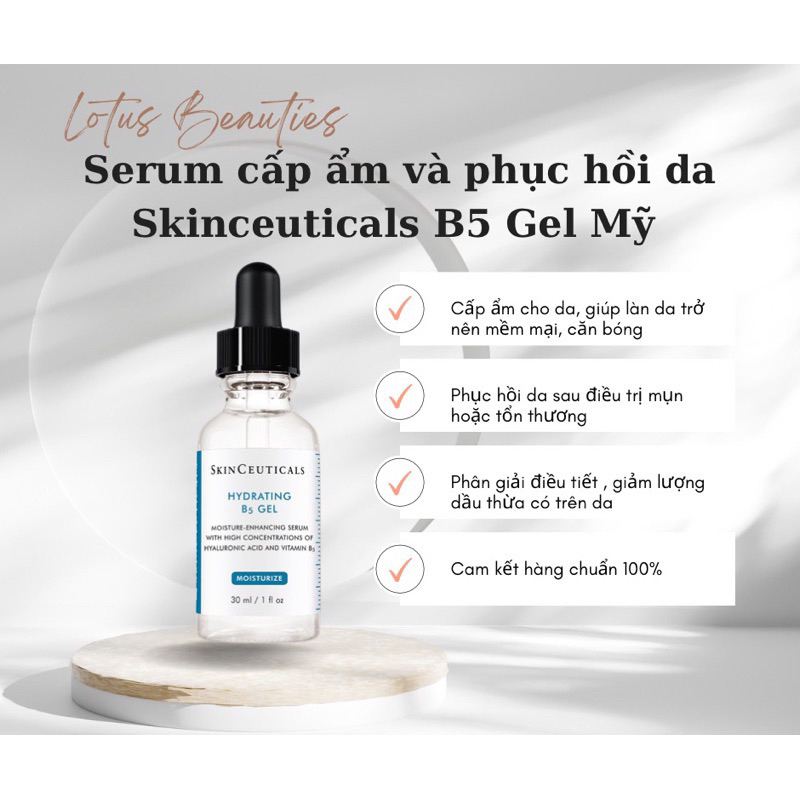 [ Bản Mỹ] Tinh chất Skinceuticals Hydrating B5 gel cấp ẩm, phục hồi da