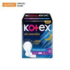 ComBo 2 Gói  Băng Vệ Sinh Kotex Siêu Ban Đêm Có Cánh 28cm - 12 miếng/gói