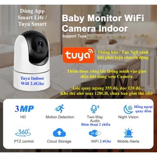Camera Wifi Tuya, loại ngoài trời (Outdoor), trong nhà (Indoor), App Smart Life / Smart Tuya -