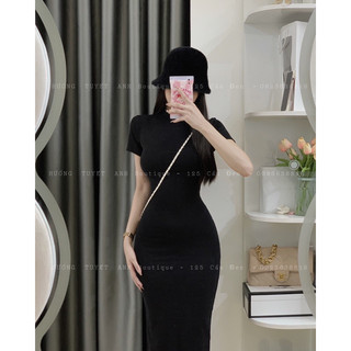 Đầm body trơn borip dáng dài