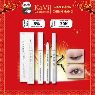 Bút Dạ Kẻ Mắt Nước Karadium Waterproof Brush Liner Black, Lâu Trôi, Đầu Mảnh