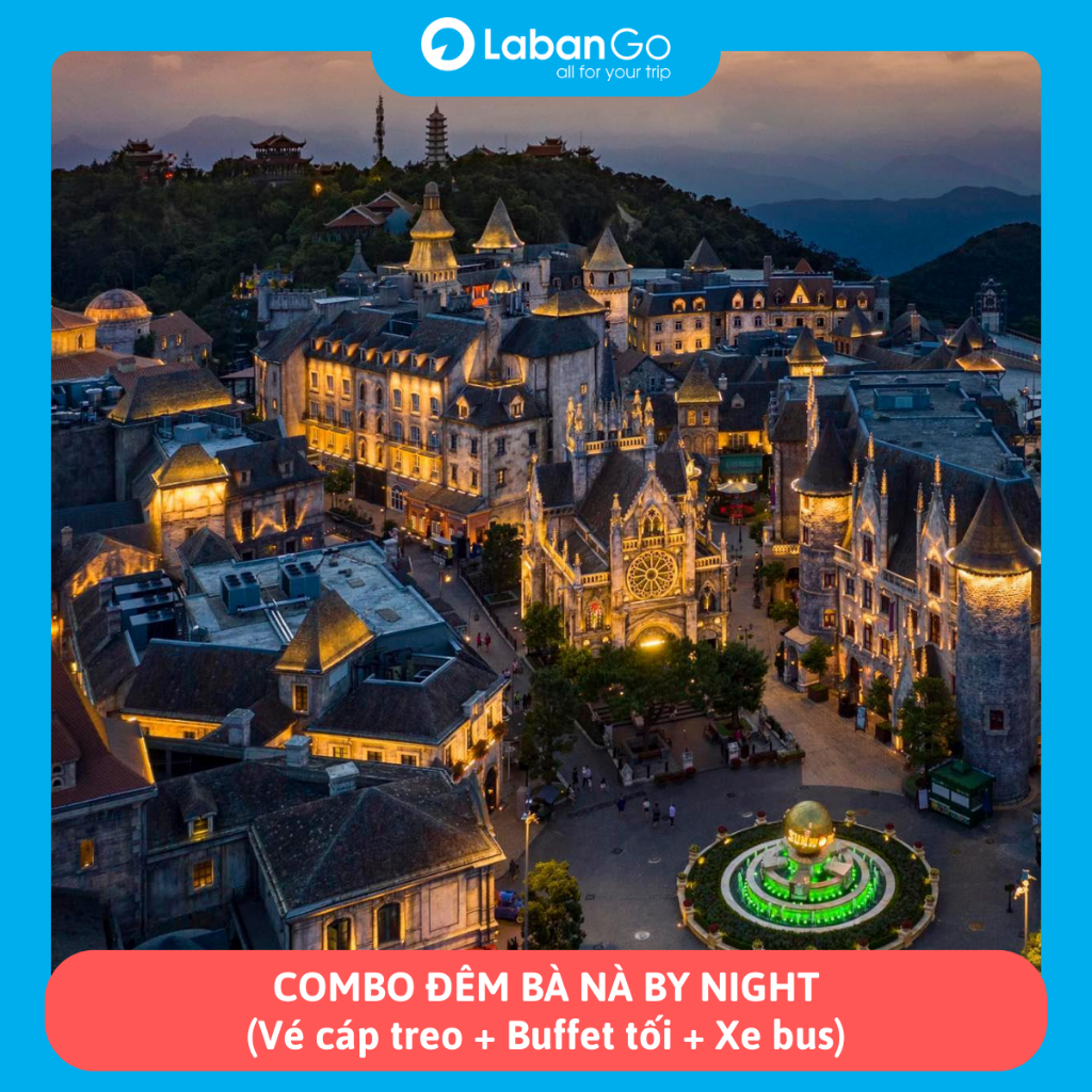 Đà Nẵng  [E-Voucher] Vé Combo Đêm Bà Nà By Night (Vé Cáp Treo + Buffet Tối + Xe Bus 2 Chiều)