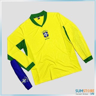 Bộ quần áo bóng đá Tuyển Brazil Dài Tay - Đồ đá banh 2024