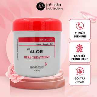 Kem Ủ Tóc Lô Hội Thảo Dược Aloe Herb Treatment Sophia 500G – 1000G Chắc Khỏe Suôn Mượt Giảm Gãy Rụng Toc - HT139