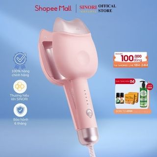 Máy uốn tóc xoăn sóng nước SINORI, máy uốn tóc làm xoăn tự động chính hãng size 32mm, bảo hành 6 tháng